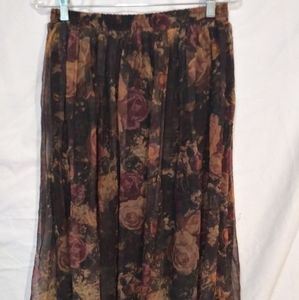 SUSAN BRISTOL. Floral Skirt